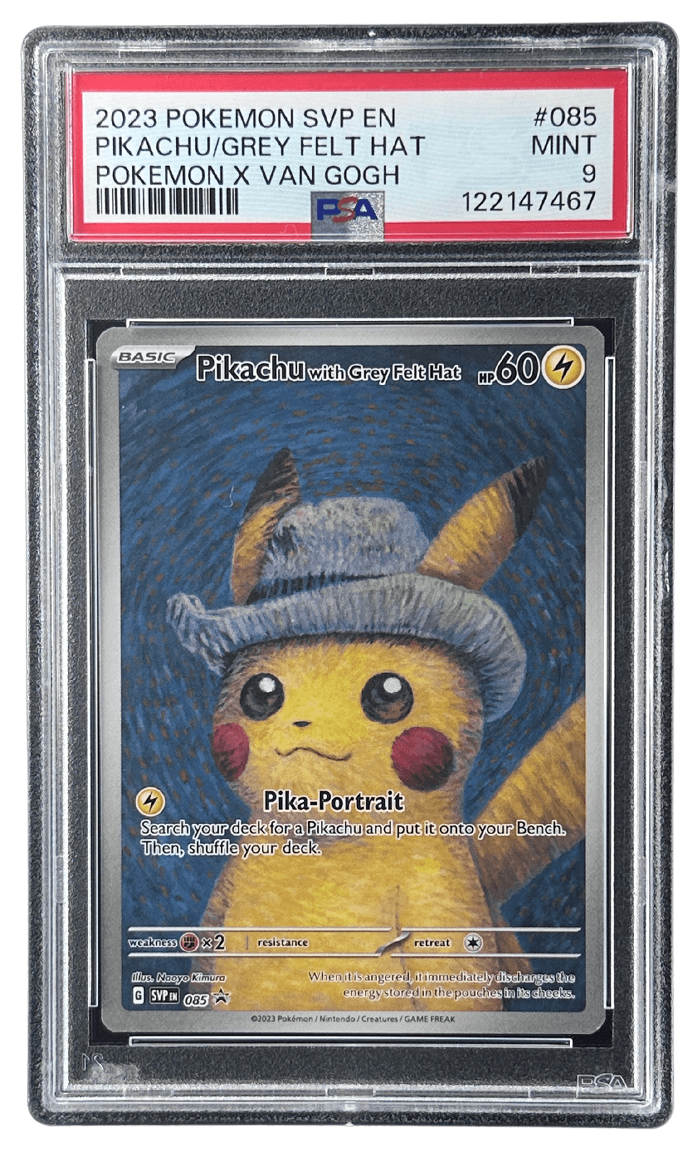 ポケモンカードゲーム Pikachu with Grey Felt Hat(ARS) ARS 10 Gem Van Gogh Pikachu With Grey Felt Hat #085 Promo